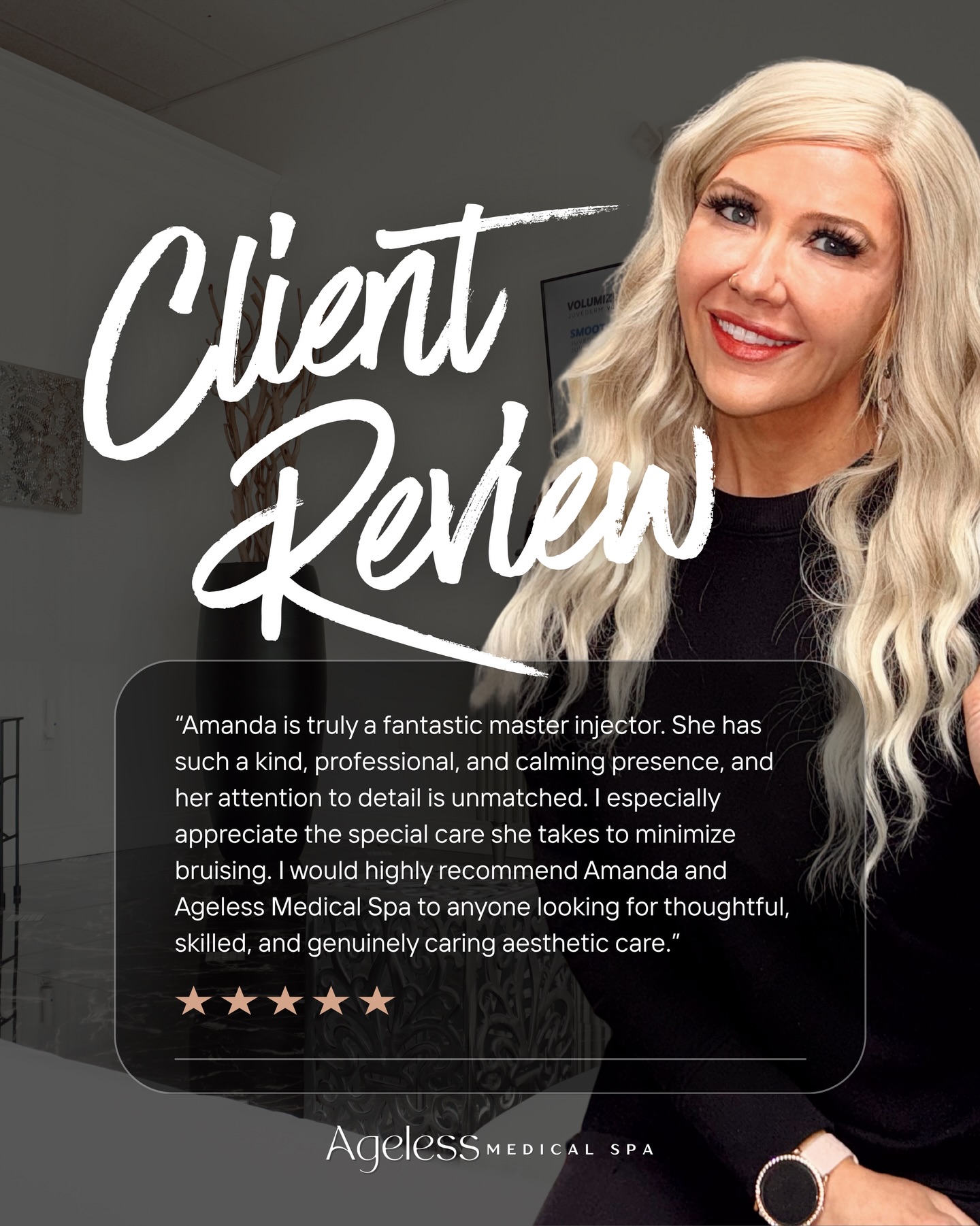 There’s a reason clients feel instantly at ease with Amanda. Her technique is precise, her presence is calming, and her results speak for themselves. We’re grateful for every client who trusts her with their anti aging needs🫶